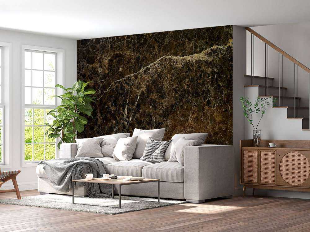 Marbre avec structure en or