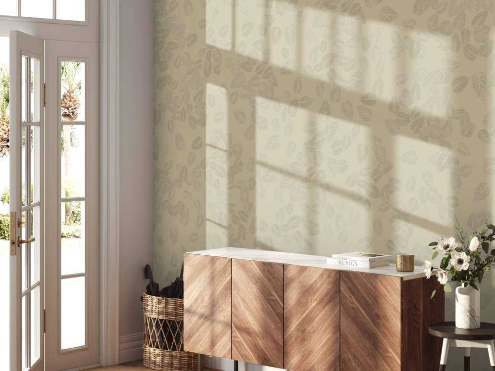 Petites feuilles sur beige