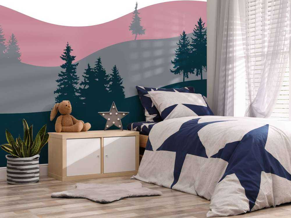 Paysage rose