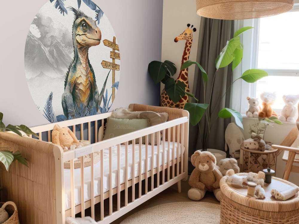 Bébé vélociraptor dans la jungle bleue
