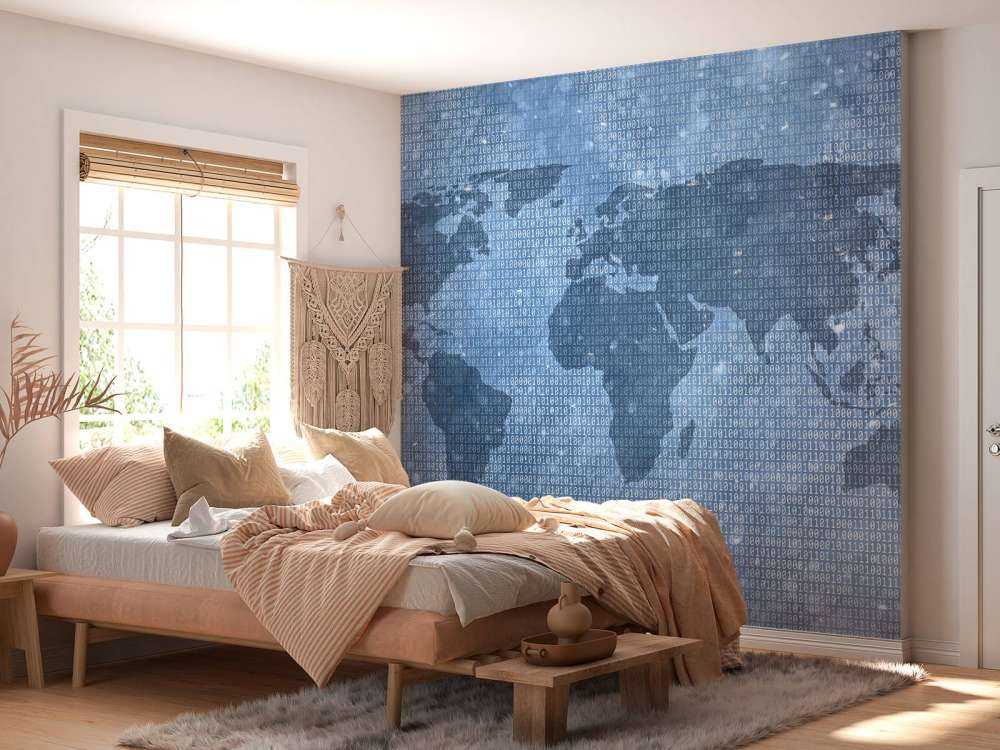 Carte du monde binaire