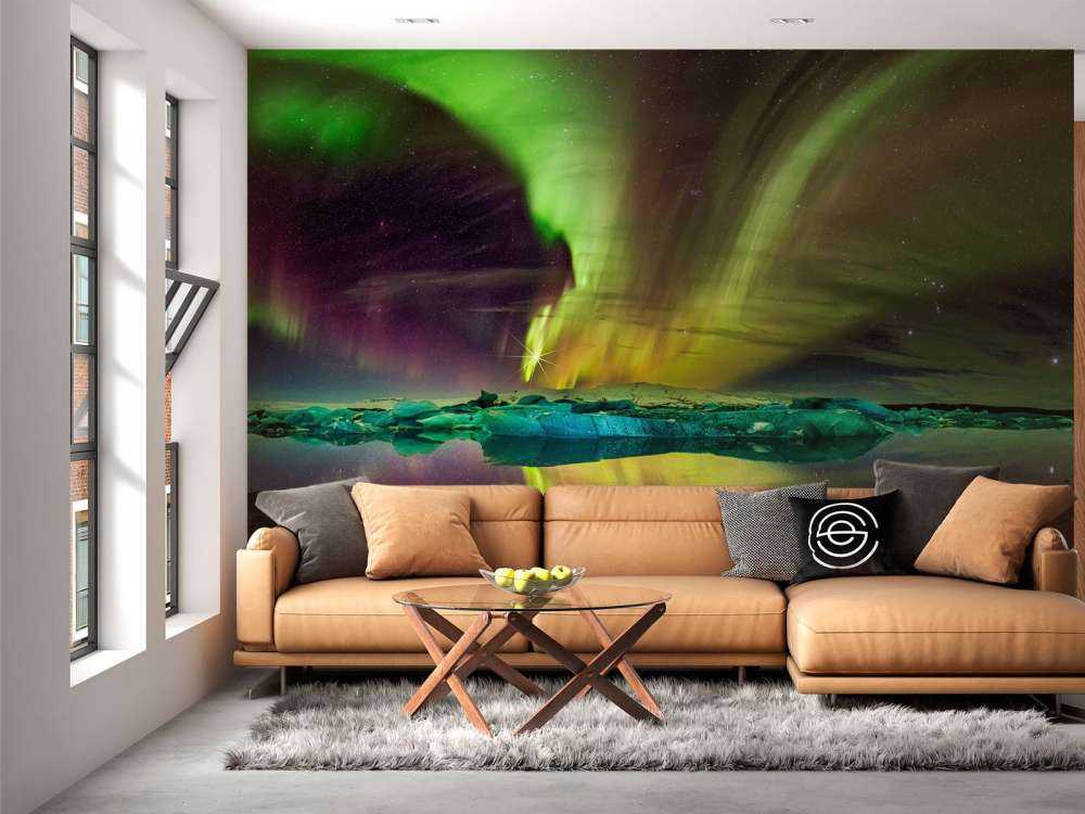 Aurores boréales à Jökulsárlón