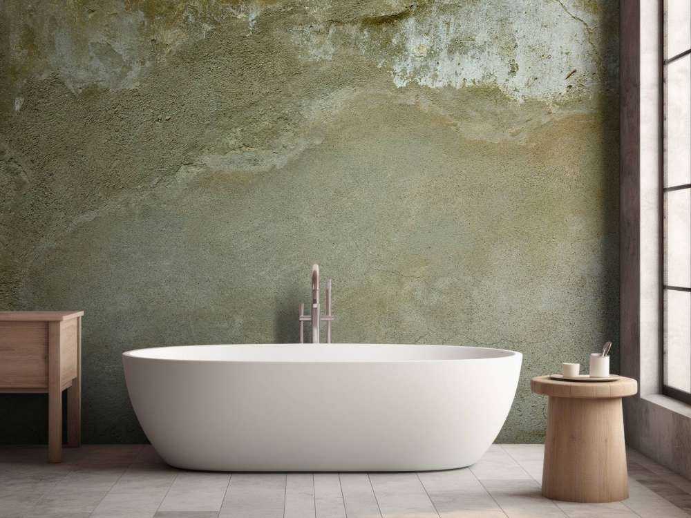 Mur avec stuctures restaurées