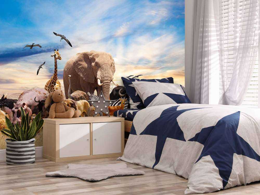 Groupe d'animaux africains