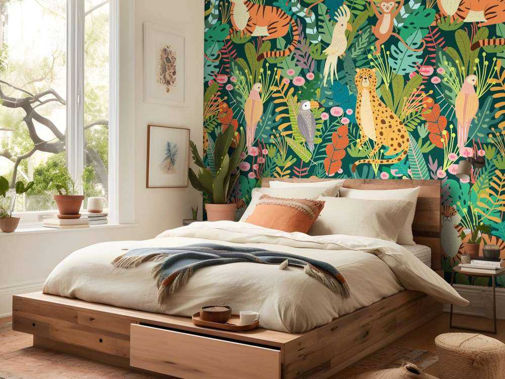 Motif d'animaux colorés