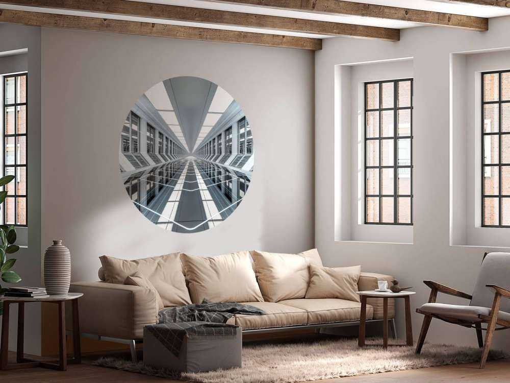 Couloir 3D dans un bureau