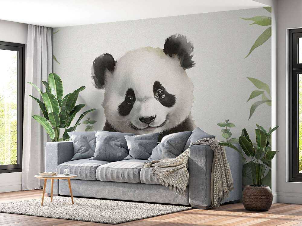 Bébé panda dans la jungle