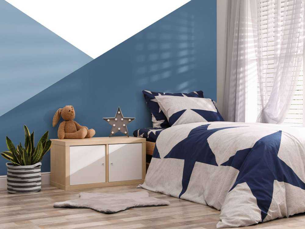 Des triangles dans les tons de bleu