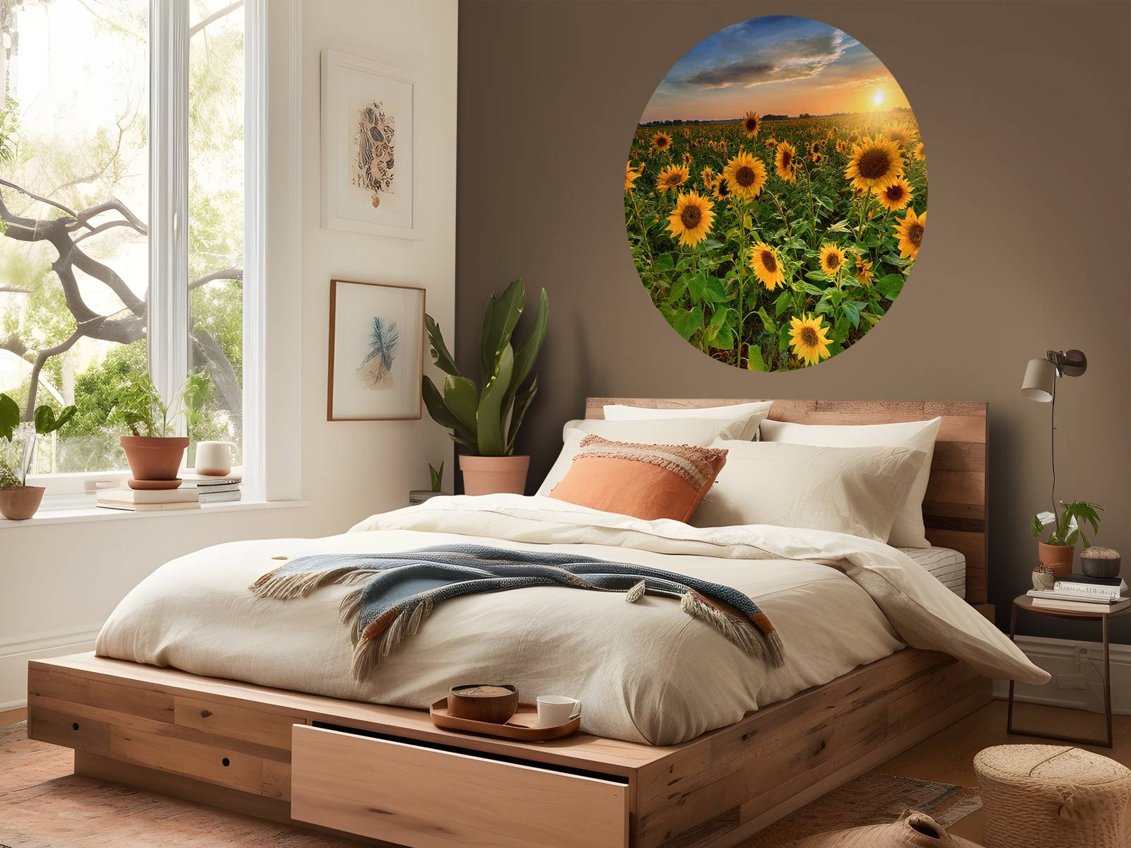 Un beau champ de tournesols