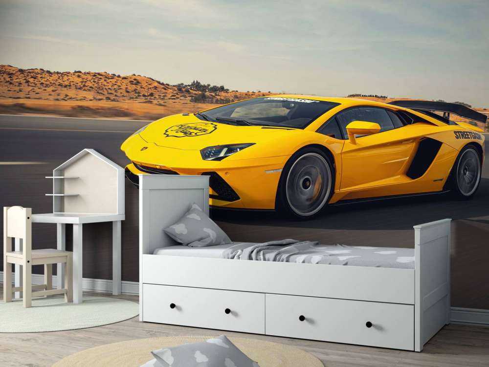 Lamborghini Aventador en action