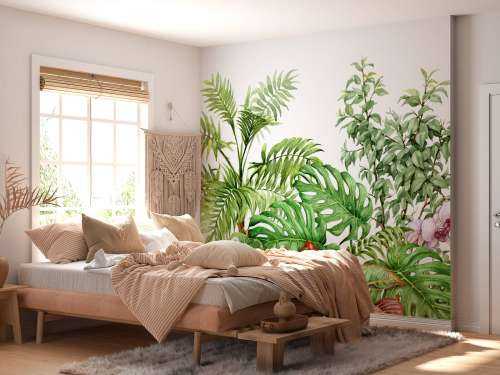 Plantes tropicales à l'aquarelle