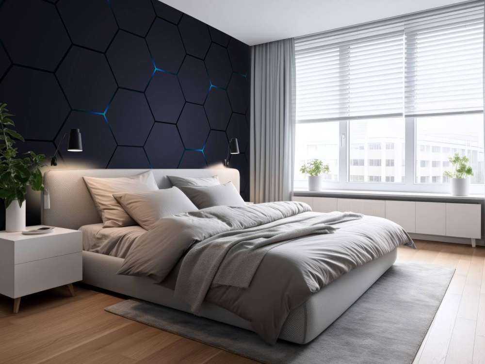 Hexagones gris foncé