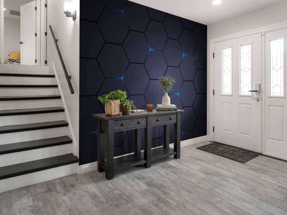Hexagones gris foncé