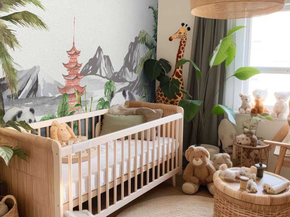 Pandas dans une jungle de bambous
