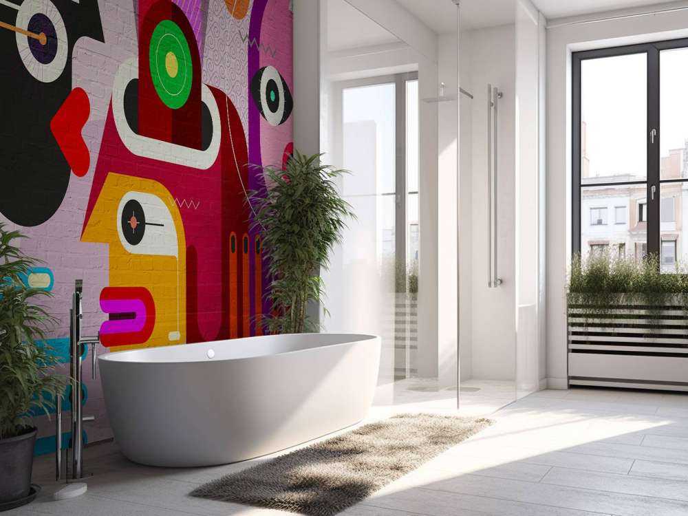 Des graffitis avec des visages