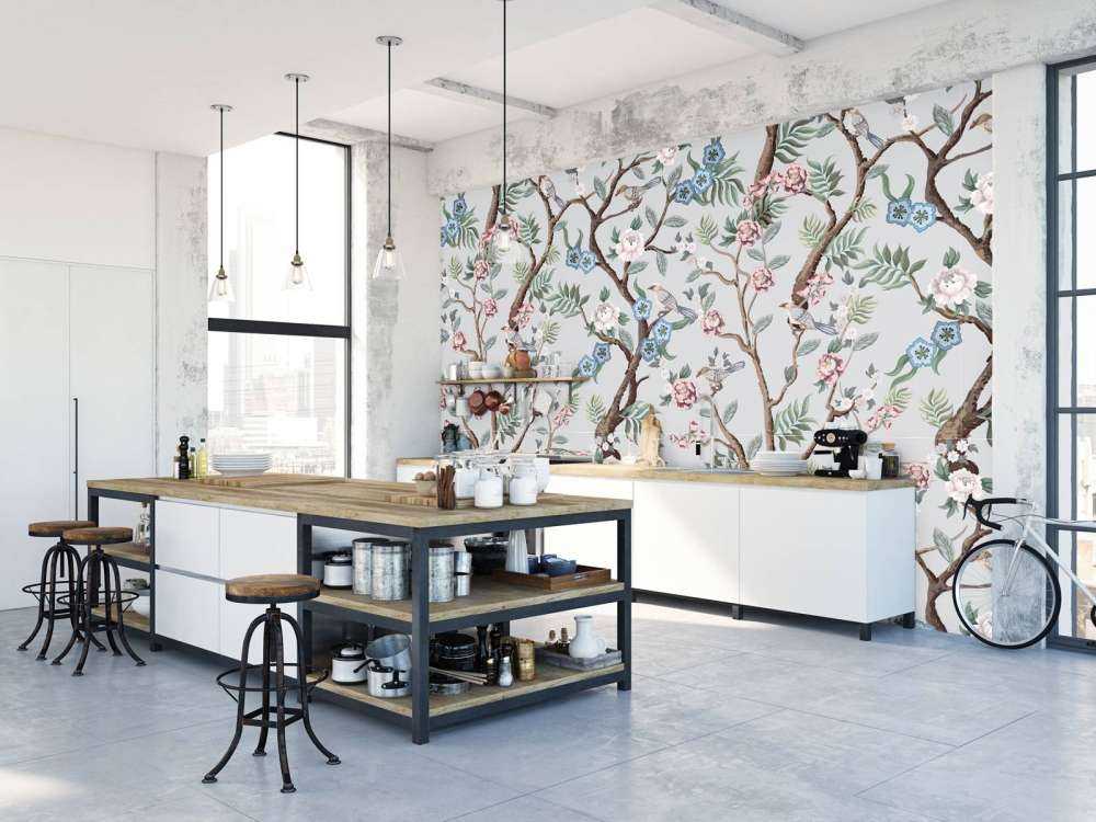 Motif floral, pastel