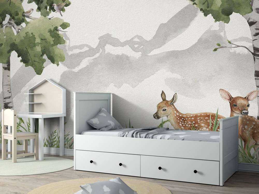 Deux cerfs dans la forêt