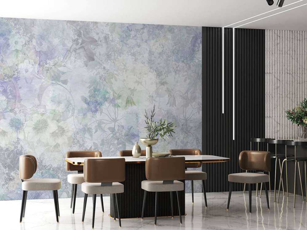 Jardin aquarelle violet