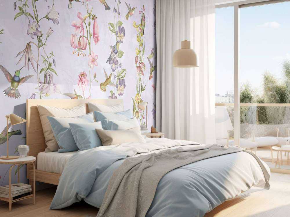 Weadow et Fleurs de Jardin Violet