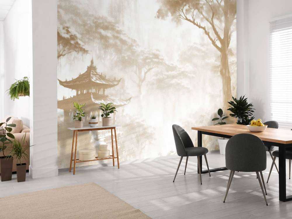 Pavillon Oriental Brumeux, taupe