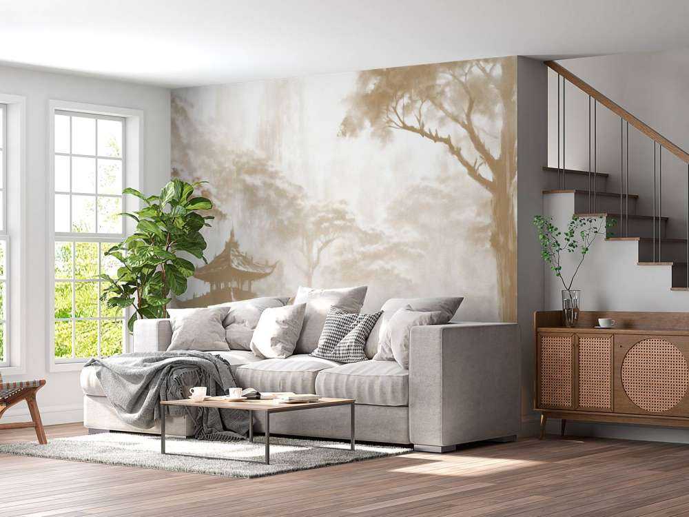 Pavillon Oriental Brumeux, taupe