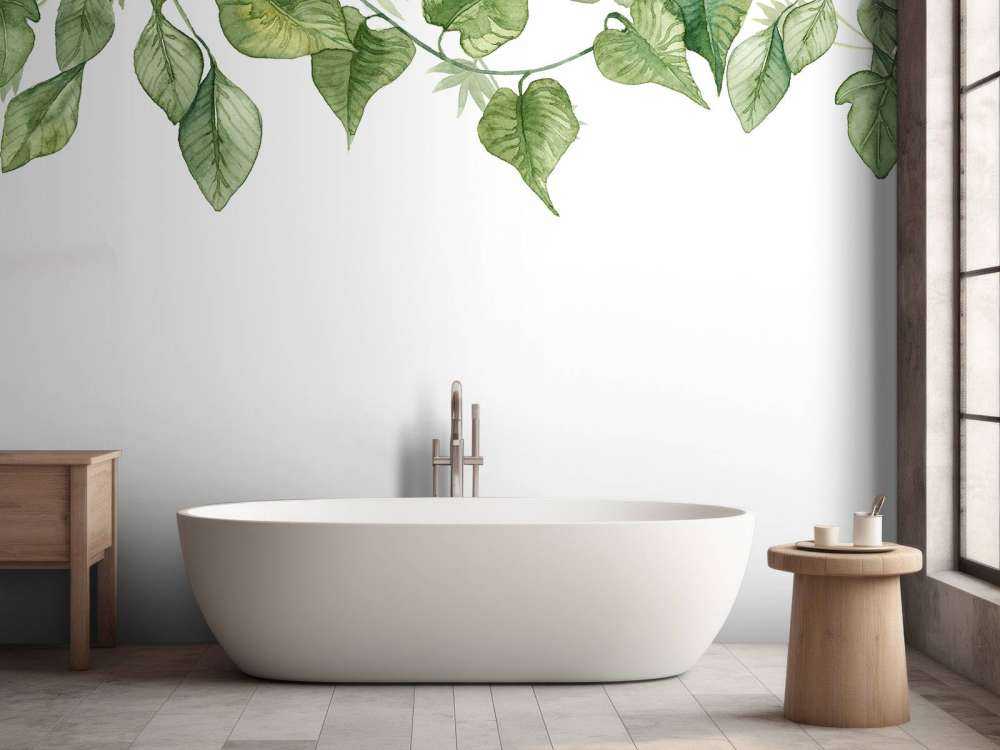 Des feuilles à l'aquarelle suspendues