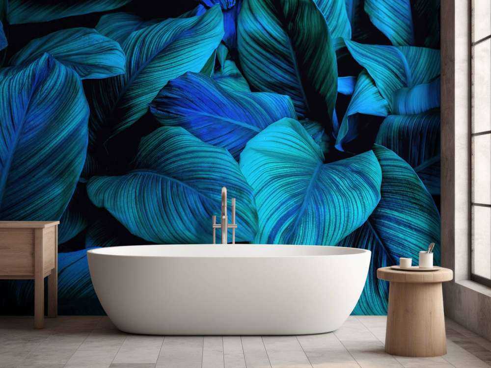 Feuilles bleues