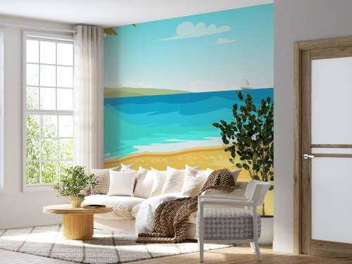 Plage avec vagues