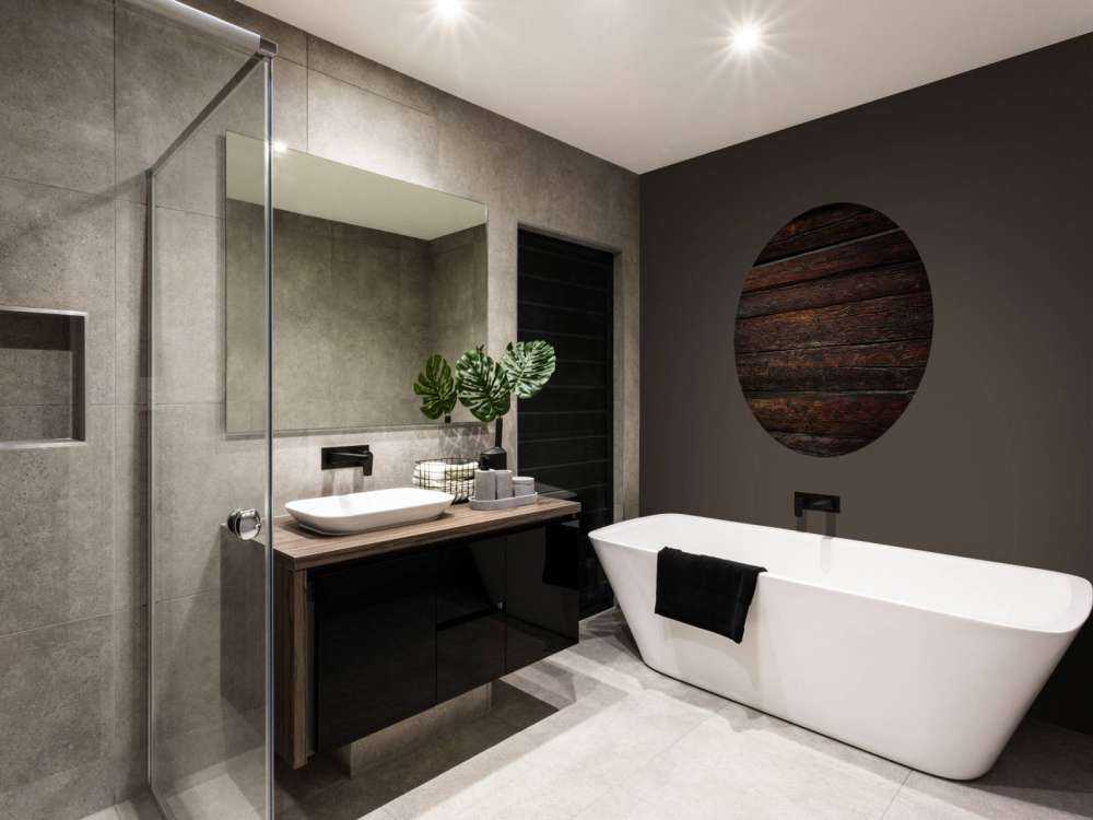Mur en bois foncé
