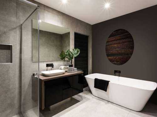 Mur en bois foncé