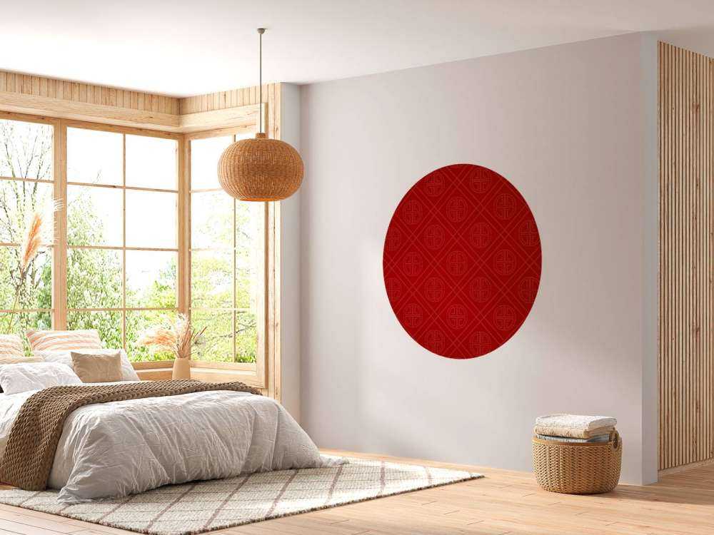 Motif chinois rouge