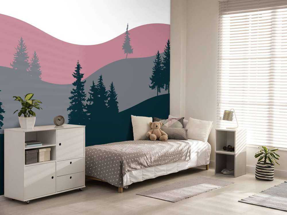 Paysage rose