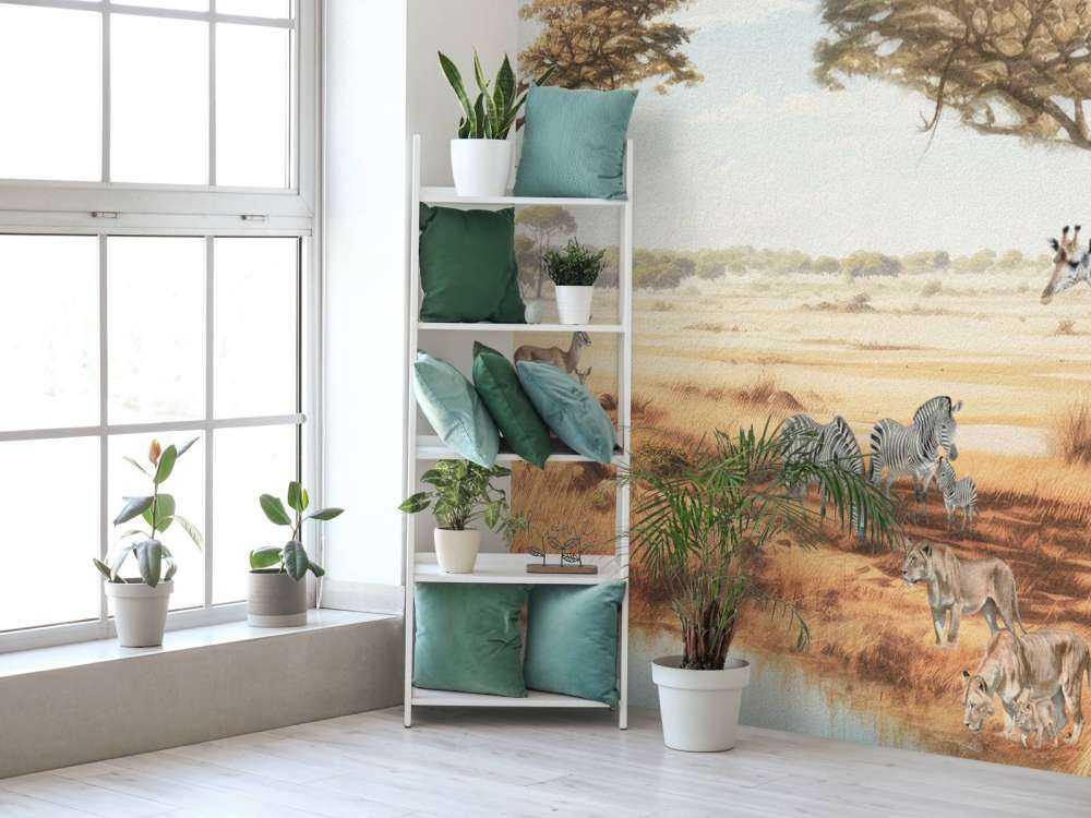 Paysage de safari en couleur