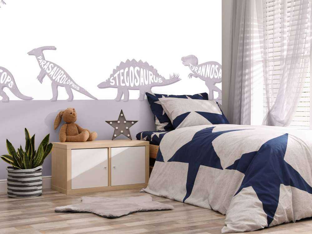 Dinosaures avec texte en rose