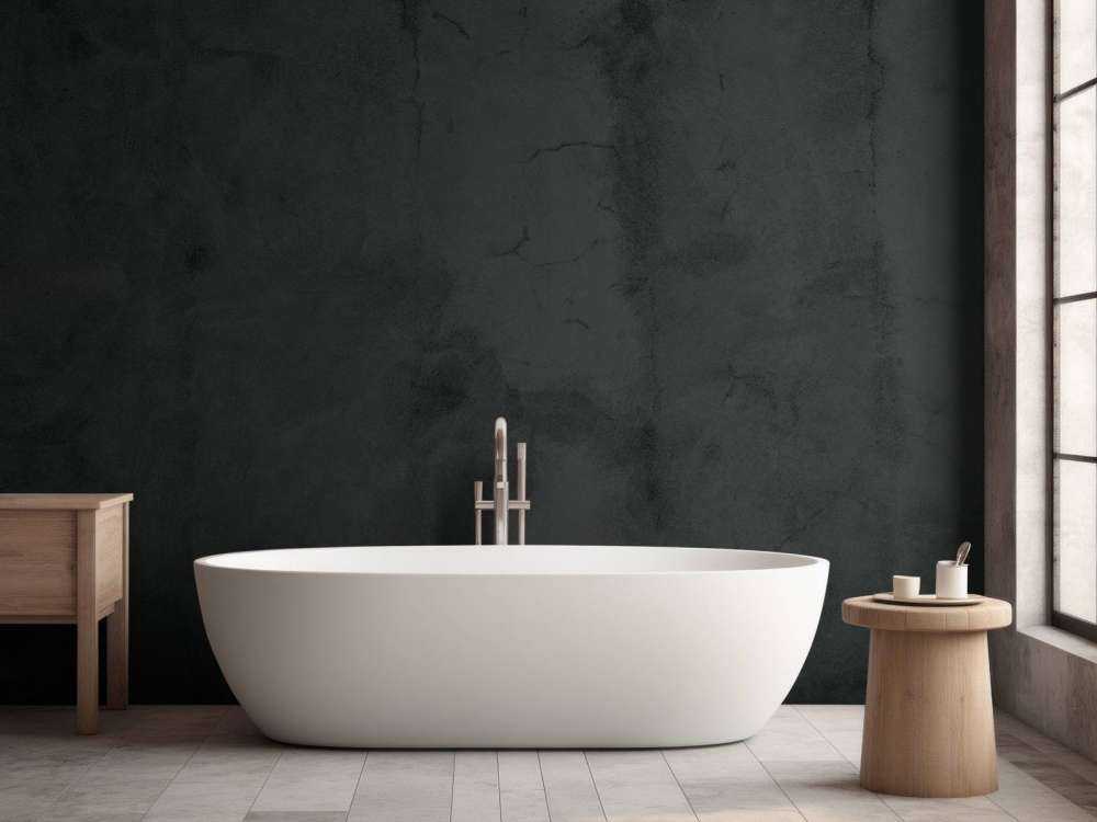 Béton gris noir