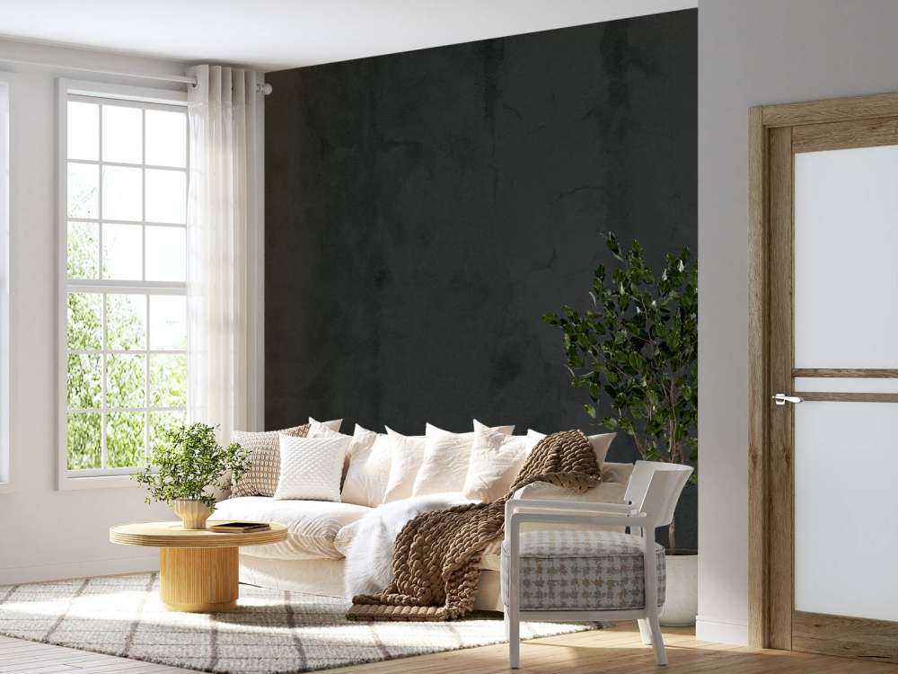 Béton gris noir