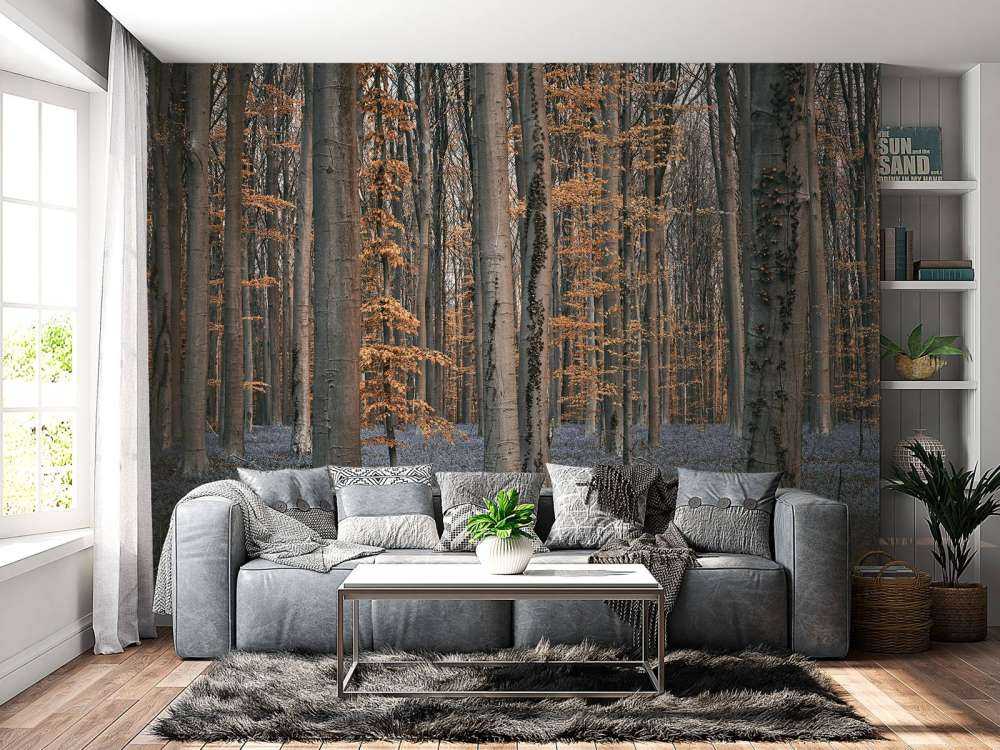 Forêt aux teintes pastel