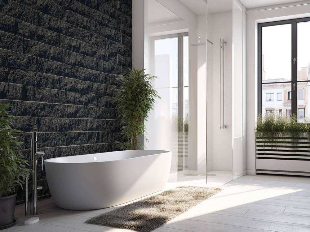 Mur avec des pierres sombres