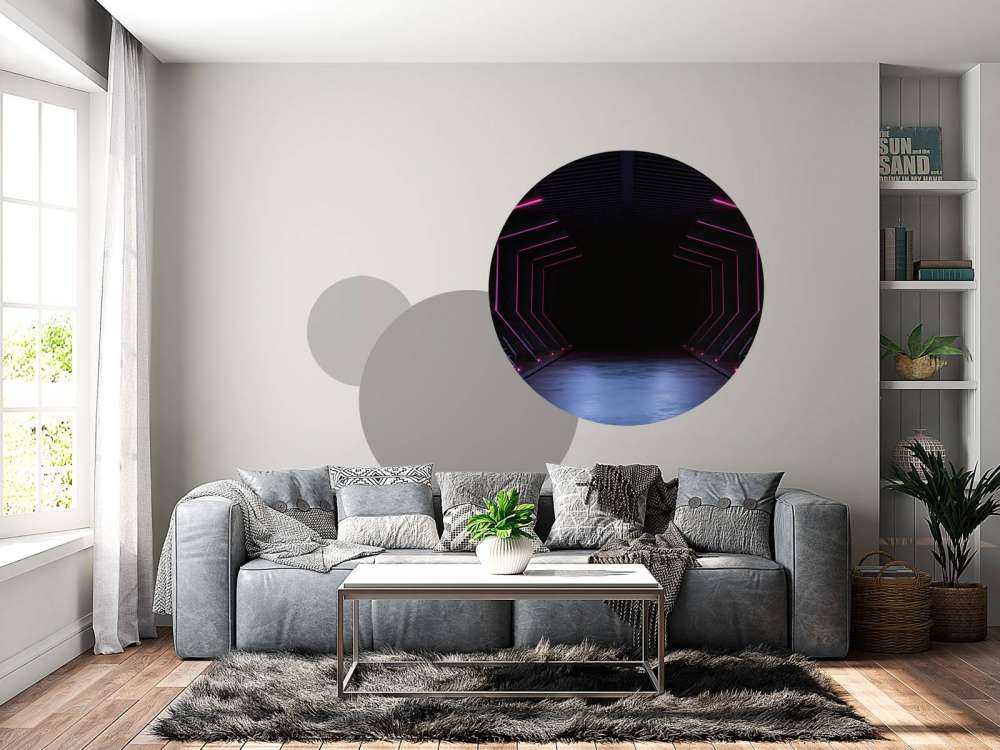 Couloir lumineux en 3D