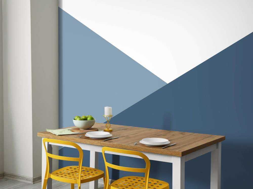 Des triangles dans les tons de bleu