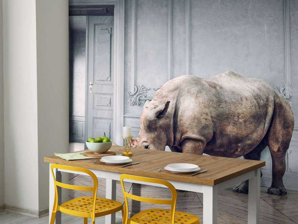 Rhinocéros avec abat-jour