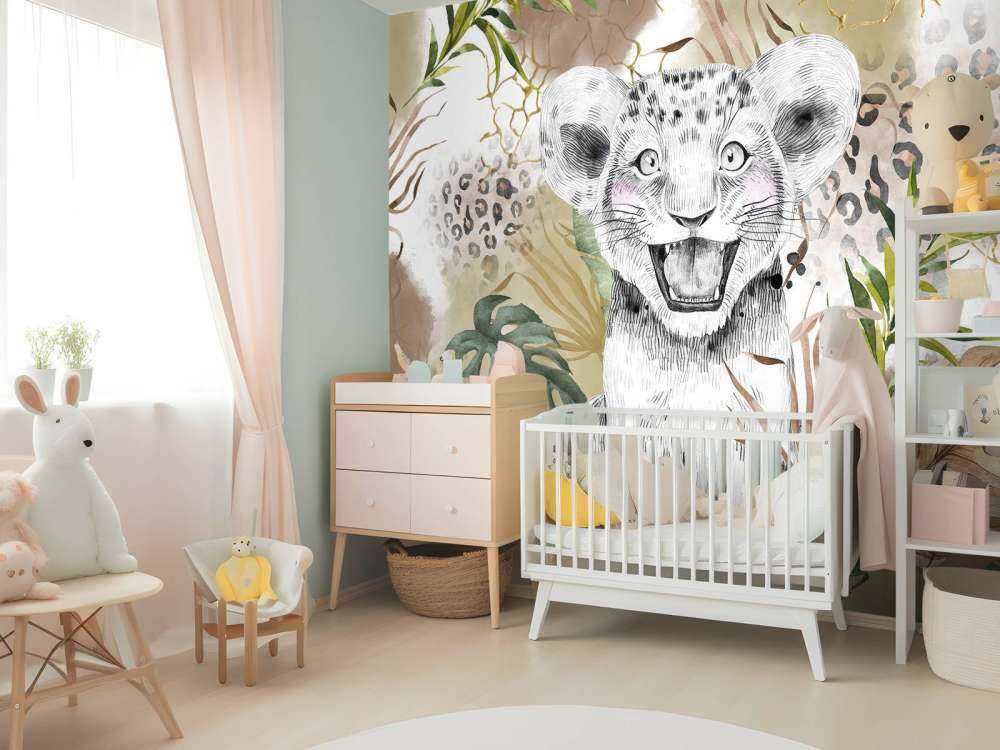 Bébé lion savana