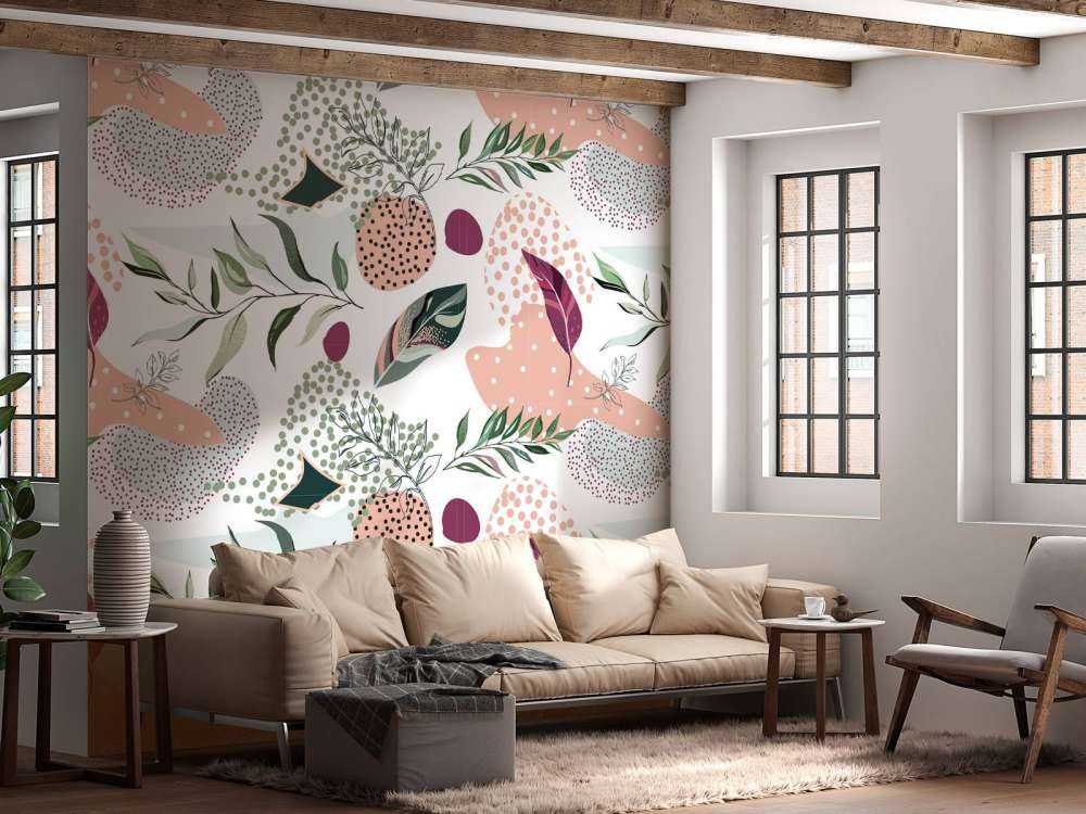 Motif Fleurs roses