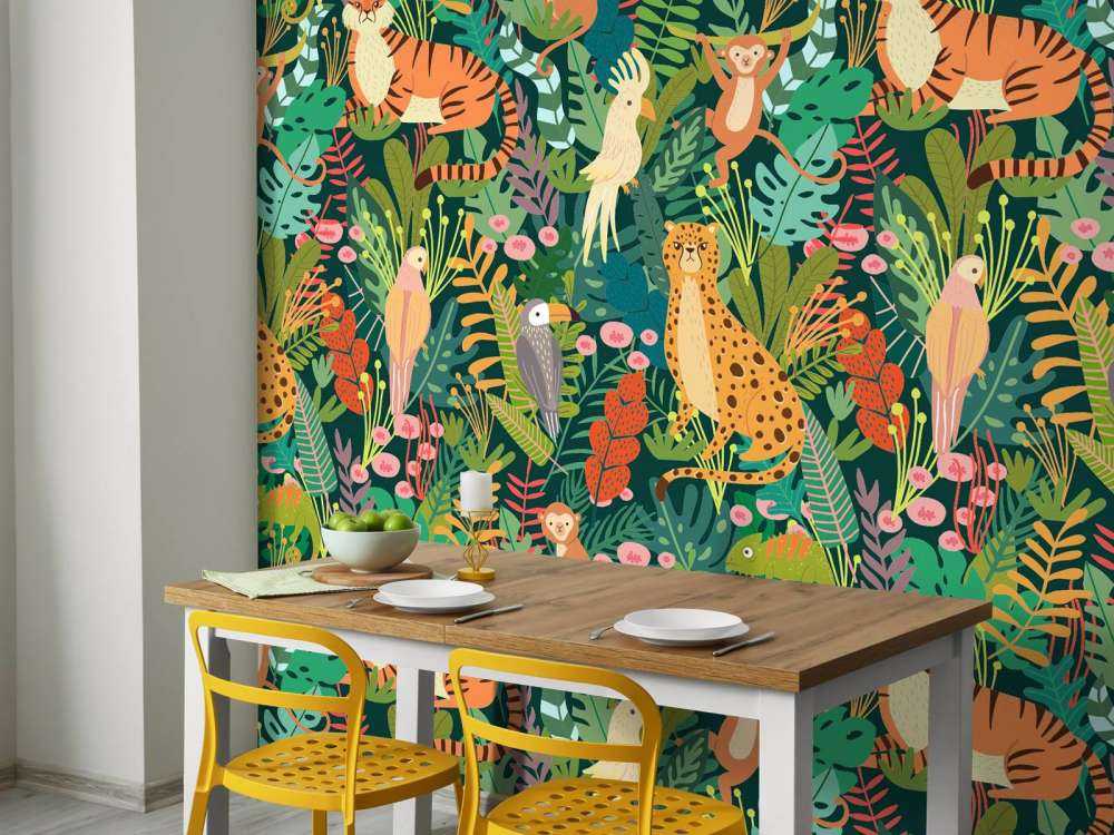 Motif d'animaux colorés