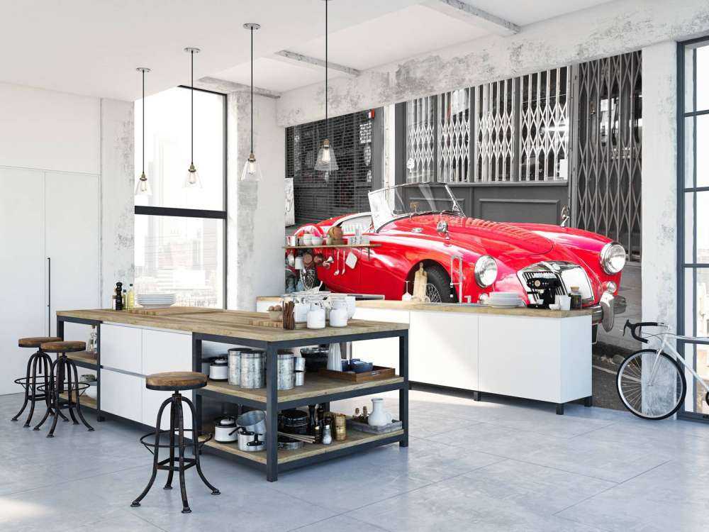 Voiture classique rouge