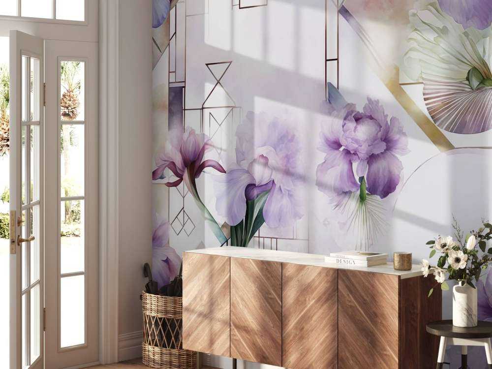 Géométrie Aquarelle Violet