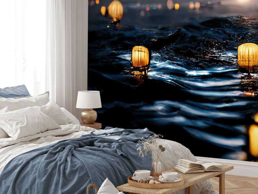 Lanterns au-dessus de l'eau