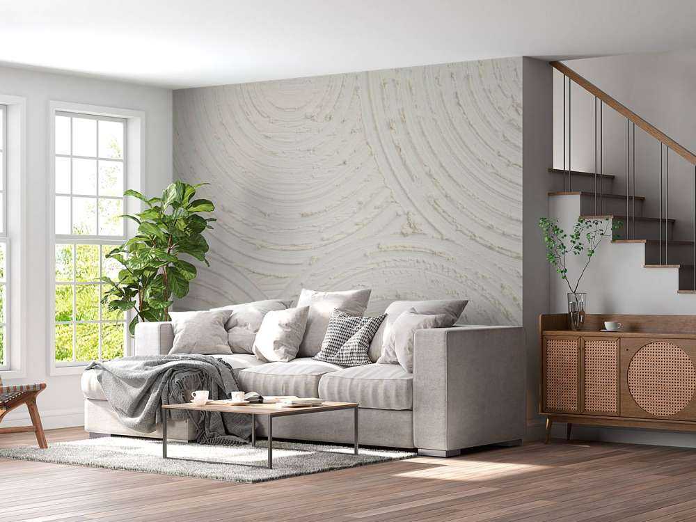 Cercles Zen avec structure en blanc cassé