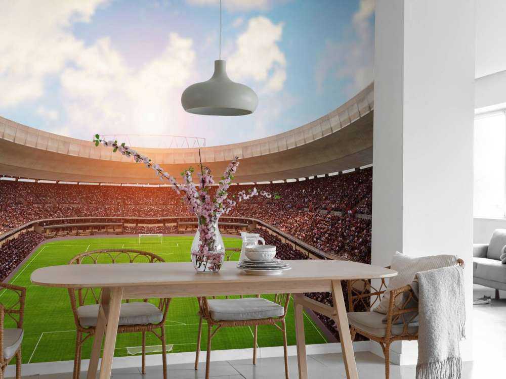 Stade de football rempli