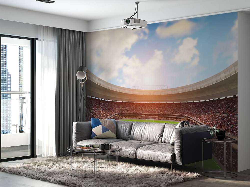 Stade de football rempli